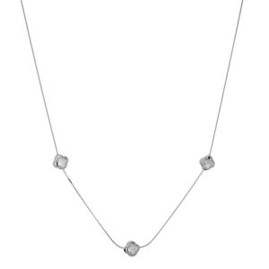 שרשרת כסופה עם 3 תליוני פרח מעוגלים