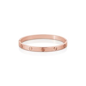 צמיד קשיח 4 מ"מ רוז גולד עם ברגים