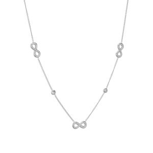 שרשרת עם שלישיית תילוני אין -סוף משולבים אבני זרקון